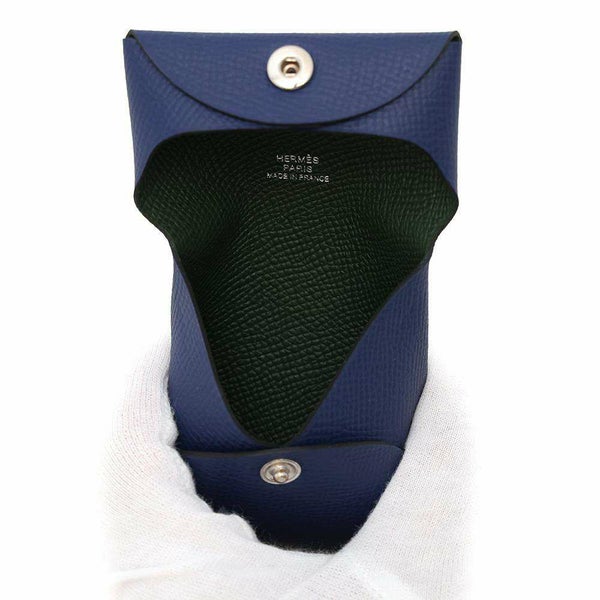 エルメス コインケース バスティア ヴェルソ ブルーサフィール/ヴェールアングランス エプソン U刻印