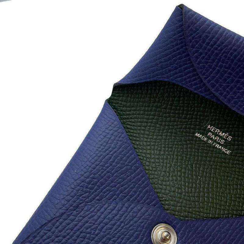 エルメス コインケース バスティア ヴェルソ ブルーサフィール/ヴェールアングランス エプソン U刻印