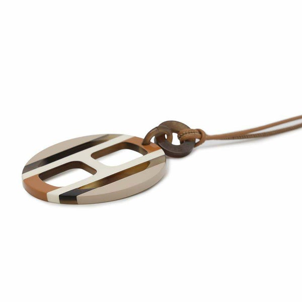 エルメス ネックレス Hエキップ Equipe バッファローホーン HERMES アクセサリー