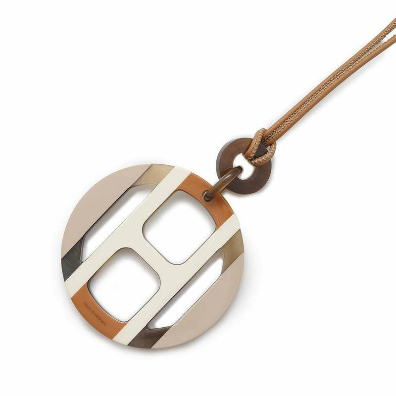 エルメス ネックレス Hエキップ Equipe バッファローホーン HERMES アクセサリー