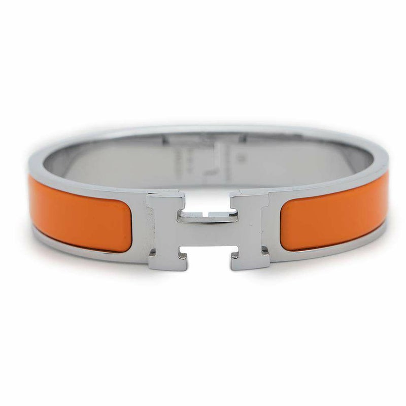 エルメス ブレスレット クリックH クリッククラックPM オレンジ/シルバー金具 HERMES アクセサリー
