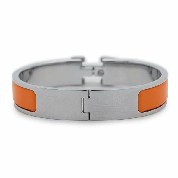 エルメス ブレスレット クリックH クリッククラックPM オレンジ/シルバー金具 HERMES アクセサリー