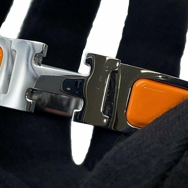 エルメス ブレスレット クリックH クリッククラックPM オレンジ/シルバー金具 HERMES アクセサリー