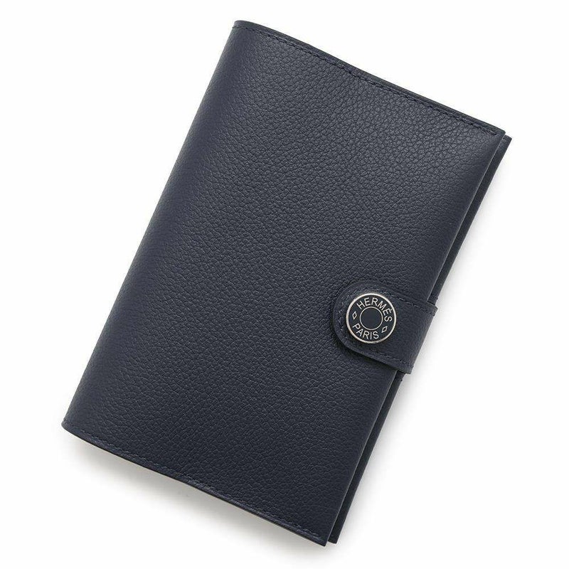 エルメス パスポートケース RMS ブルーニュイ/シルバー金具 エバーカラー B刻印 HERMES 手帳カバー