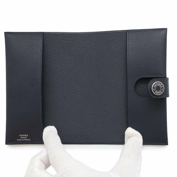 エルメス パスポートケース RMS ブルーニュイ/シルバー金具 エバーカラー B刻印 HERMES 手帳カバー