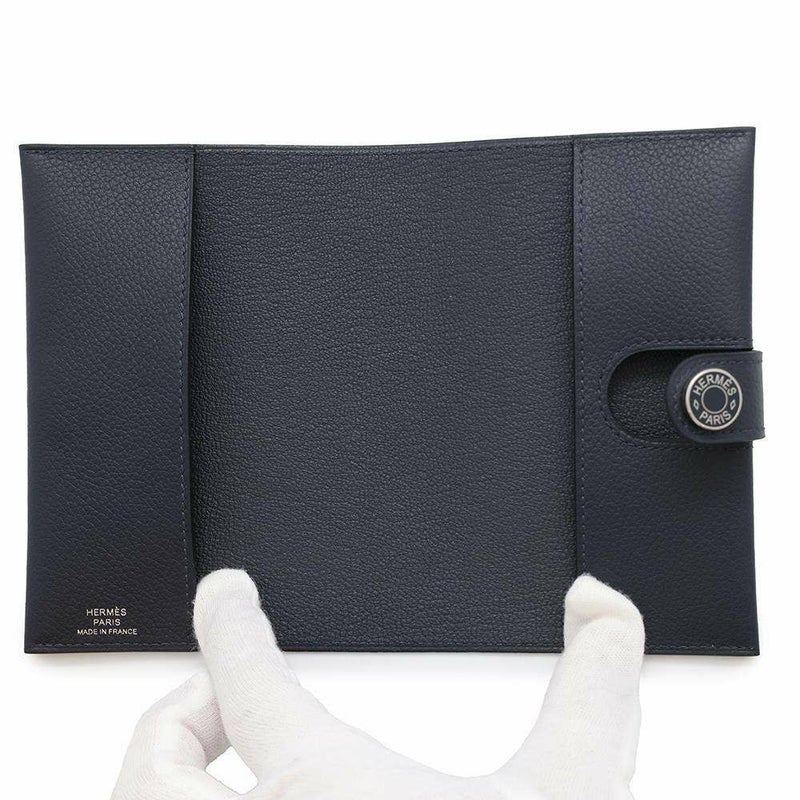 エルメス パスポートケース RMS ブルーニュイ/シルバー金具 エバーカラー B刻印 HERMES 手帳カバー