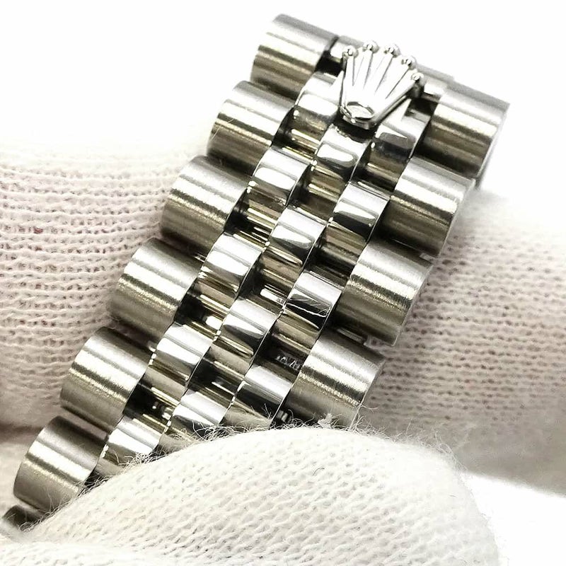 ロレックス デイトジャスト31 SS/K18WG ランダムシリアル ルーレット 278274 ROLEX 腕時計 ブライトブルー文字盤 ローマン