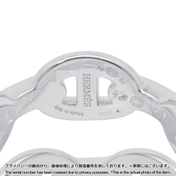 エルメス リング シェーヌダンクル アンシェネ ダブル ロウ SV925シルバー リングサイズ53 HERMES ジュエリー 指輪