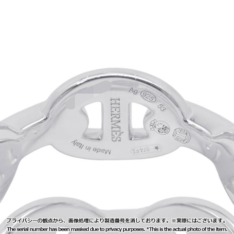 エルメス リング シェーヌダンクル アンシェネ ダブル ロウ SV925シルバー リングサイズ53 HERMES ジュエリー 指輪