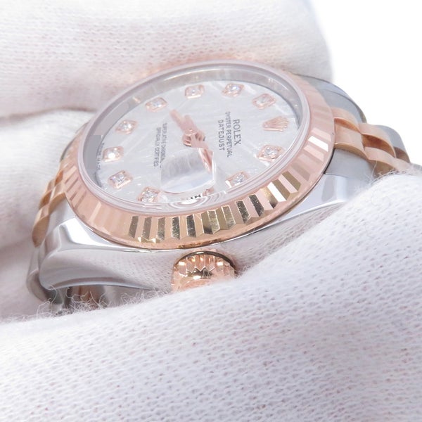 ロレックス デイトジャスト SS/K18PG 179171G ROLEX 腕時計 レディース メテオライト文字盤 10PD