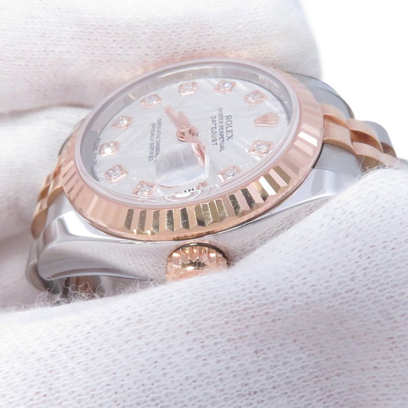 ロレックス デイトジャスト SS/K18PG 179171G ROLEX 腕時計 レディース メテオライト文字盤 10PD