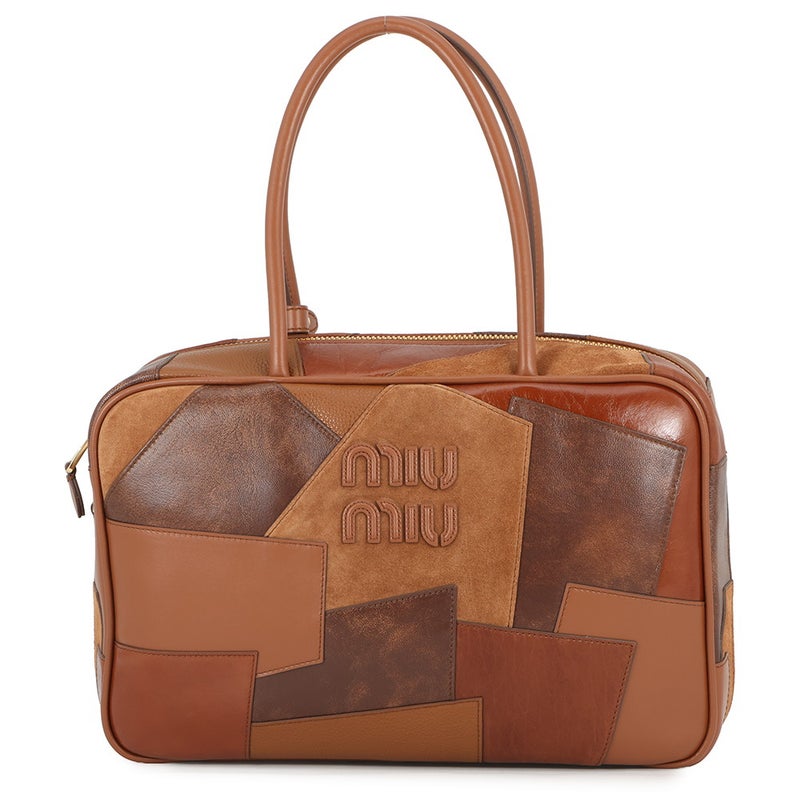 ミュウミュウ ハンドバッグ パッチワーク ボー バッグ レザー 5BB117 Miu Miu