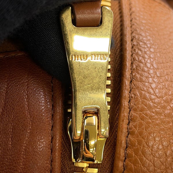 ミュウミュウ ハンドバッグ パッチワーク ボー バッグ レザー 5BB117 Miu Miu