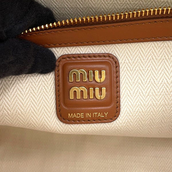 ミュウミュウ ハンドバッグ パッチワーク ボー バッグ レザー 5BB117 Miu Miu