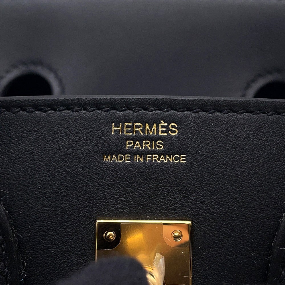 エルメス バーキン25 ブラック/ゴールド金具 スイフト K刻印 HERMES