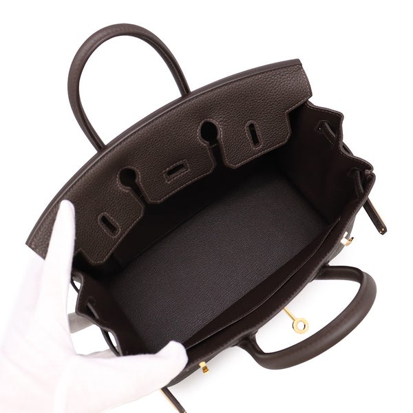 エルメス バーキン25 べブラン/ゴールド金具 トゴ G刻印 HERMES Birkin ハンドバッグ バイブルン
