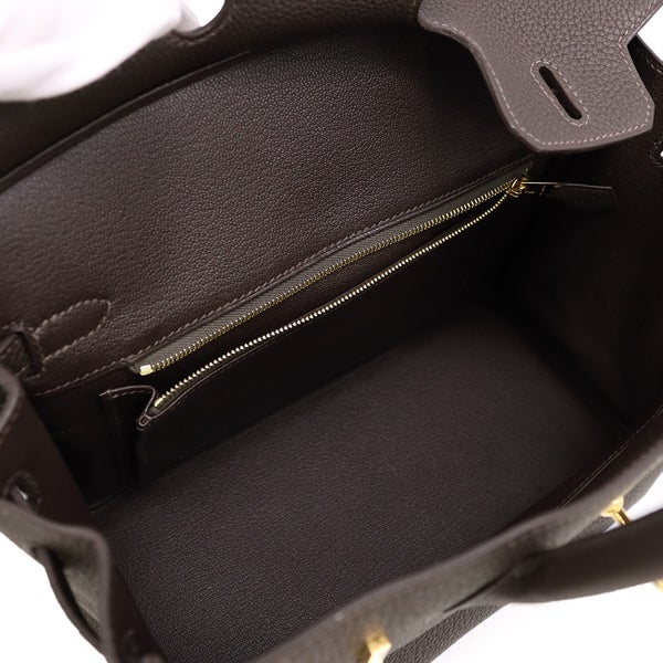 エルメス バーキン25 べブラン/ゴールド金具 トゴ G刻印 HERMES Birkin ハンドバッグ バイブルン