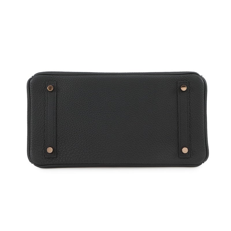 エルメス バーキン30 タッチ ブラック/ピンクゴールド金具 トゴ/ニロティカスシャイン C刻印 HERMES ハンドバッグ 黒