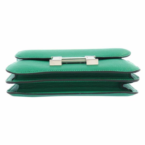 エルメス ミニ コンスタンス3 ミロワール ミント/シルバー金具 シェブルミゾル U刻印