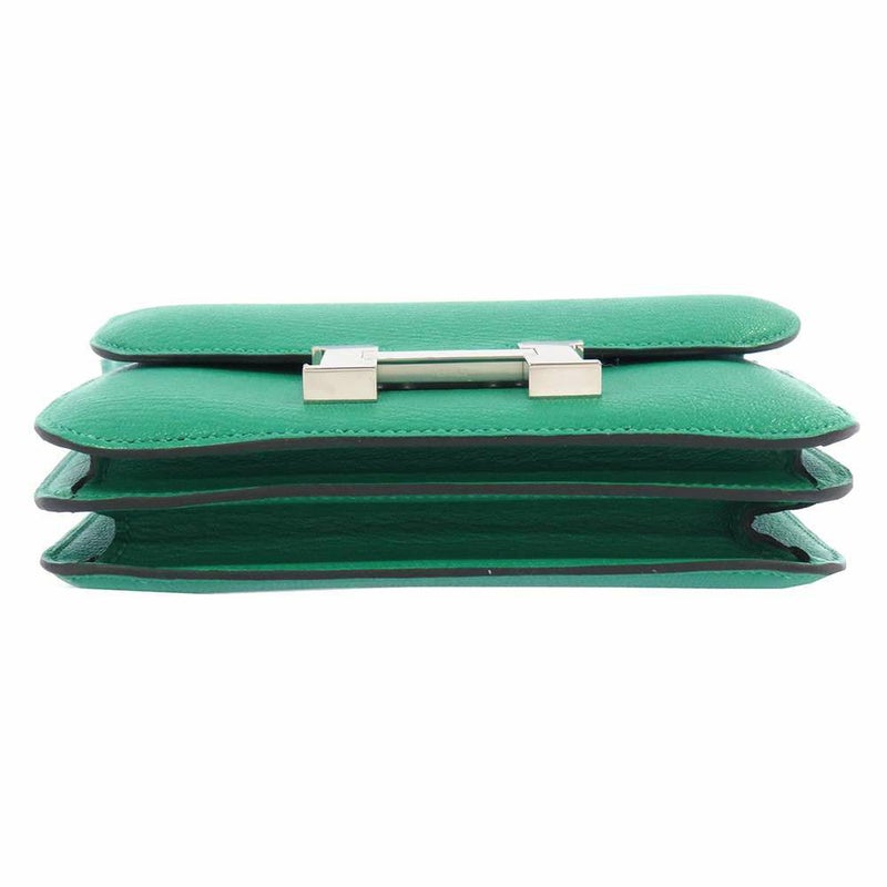 エルメス ミニ コンスタンス3 ミロワール ミント/シルバー金具 シェブルミゾル U刻印