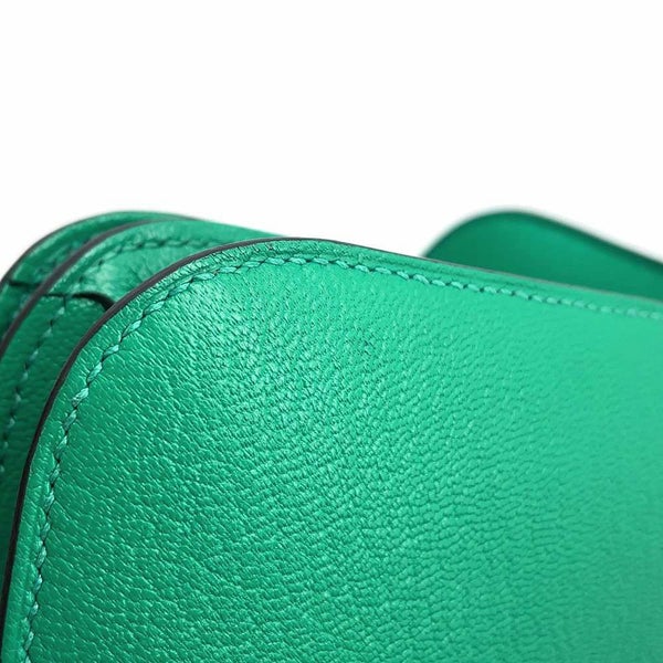 エルメス ミニ コンスタンス3 ミロワール ミント/シルバー金具 シェブルミゾル U刻印