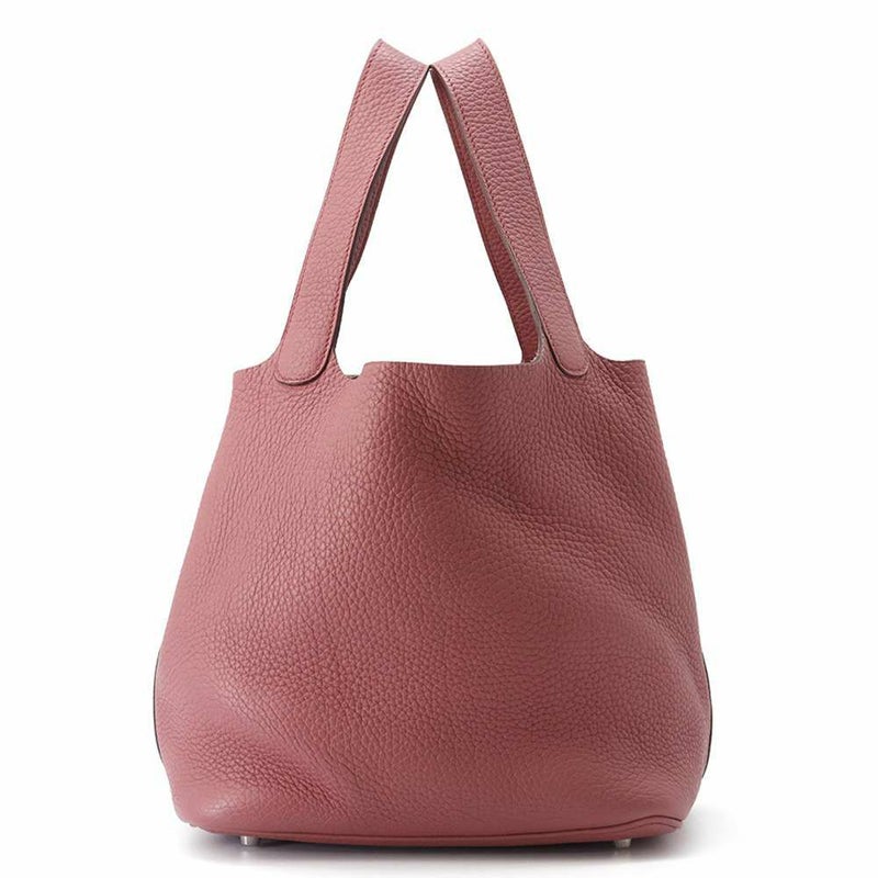 エルメス ハンドバッグ ピコタンロックMM ローズウッド/シルバー金具 トリヨンクレマンス □O刻印