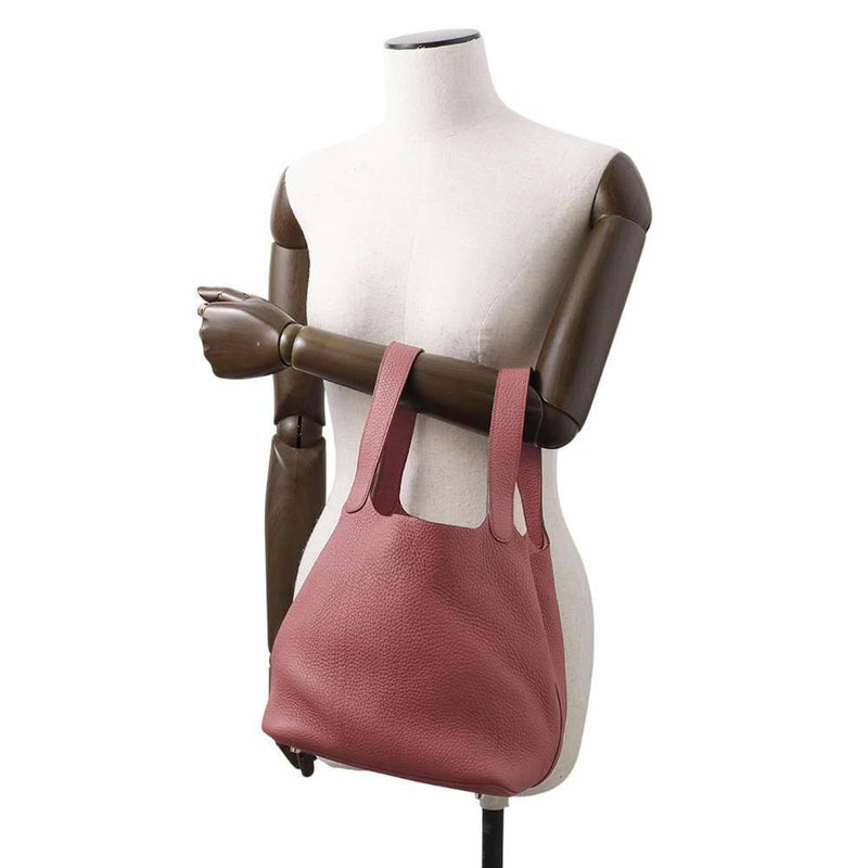エルメス ハンドバッグ ピコタンロックMM ローズウッド/シルバー金具 トリヨンクレマンス □O刻印