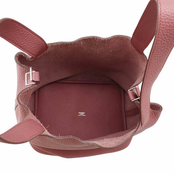 エルメス ハンドバッグ ピコタンロックMM ローズウッド/シルバー金具 トリヨンクレマンス □O刻印