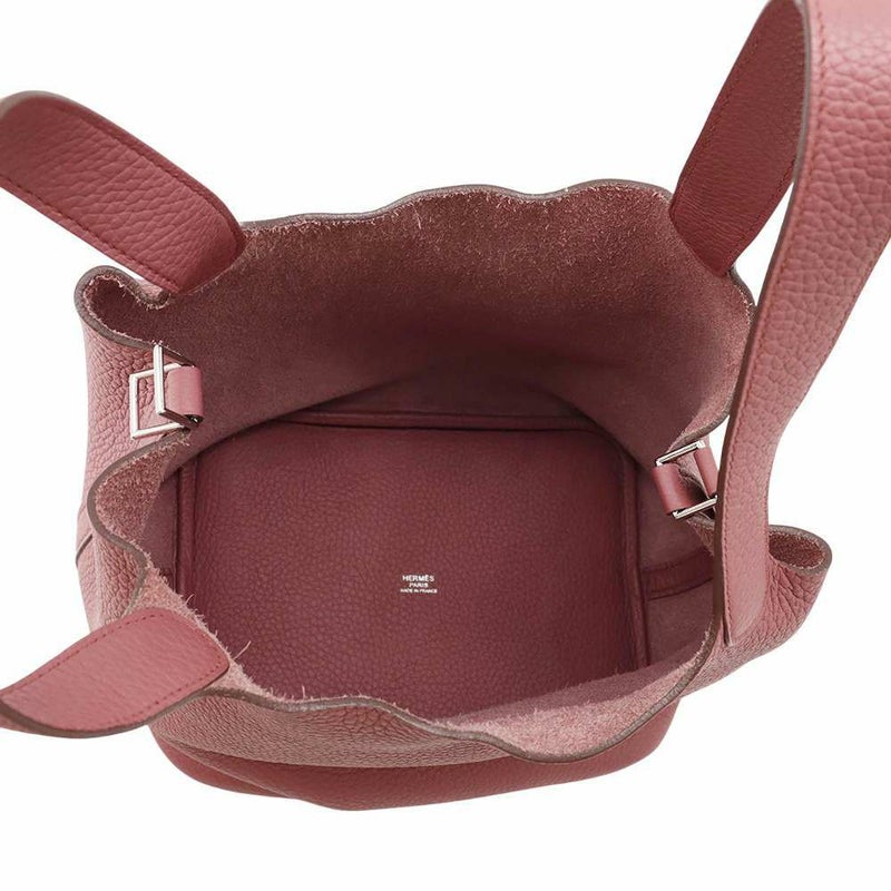 エルメス ハンドバッグ ピコタンロックMM ローズウッド/シルバー金具 トリヨンクレマンス □O刻印