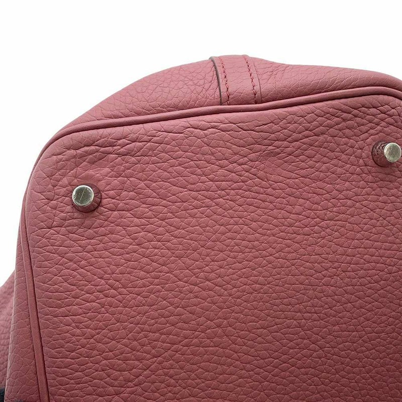 エルメス ハンドバッグ ピコタンロックMM ローズウッド/シルバー金具 トリヨンクレマンス □O刻印