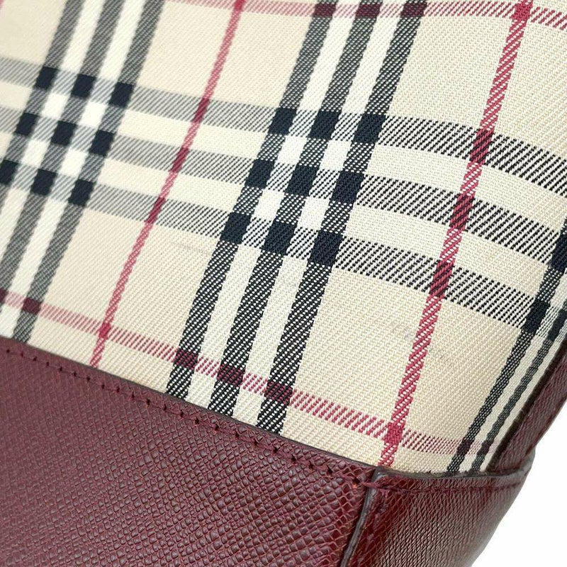 バーバリー トートバッグ ノバチェック キャンバス レザー BURBERRY バッグ ショルダーバッグ