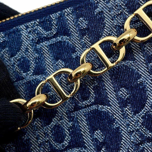 クリスチャン・ディオール チェーンショルダーバッグ ディオールスター オブリーク ホーボーバッグ デニム S3202UDCE トロッター