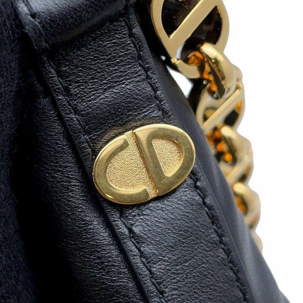 クリスチャン・ディオール チェーンショルダーバッグ ディオールスター マクロカナージュ ラムスキン S3202UDBB 黒