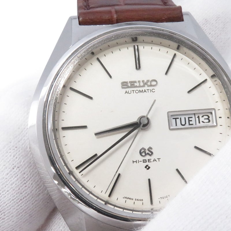 セイコー グランドセイコー ハイビート メダリオンデイデイト 5646-7010 SEIKO 腕時計 シルバー文字盤