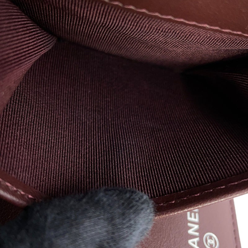 シャネル 三つ折り財布 マトラッセ ココマーク クラシック スモール フラップ ウォレット キャビアスキン AP0229 CHANEL 黒