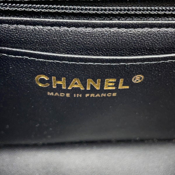 シャネル チェーンショルダーバッグ ミニ マトラッセ 20 ココマーク ラムスキン A69900 CHANEL 黒