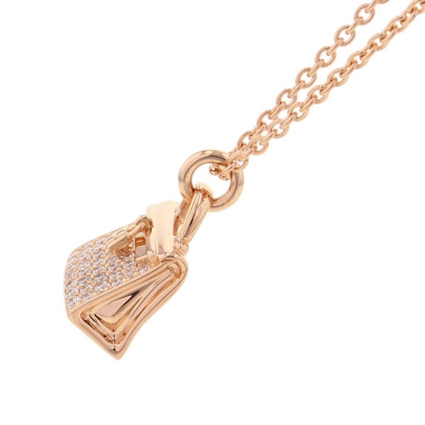 エルメス ネックレス アミュレット ケリー ダイヤモンド 38P 計0.39ct K18PGピンクゴールド HERMES ジュエリー ペンダント