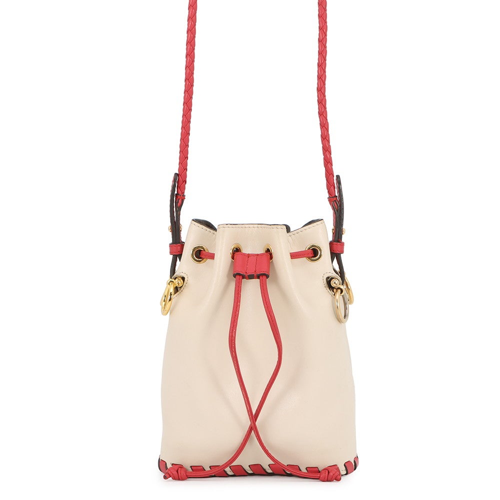 FENDI フェンディ モントレゾール ミニ 2WAYショルダー 8BS010 ショルダーバッグ
 レザー レッド レディース【中古】【473】 フェンディ FENDI モントレゾールミニ 8BS010 レッド エンボスレザー