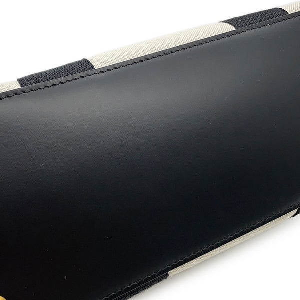 バレンシアガ ハンドバッグ ハードウェア S キャンバス/レザー 6714022 トートバッグ 2wayショルダー 白 黒