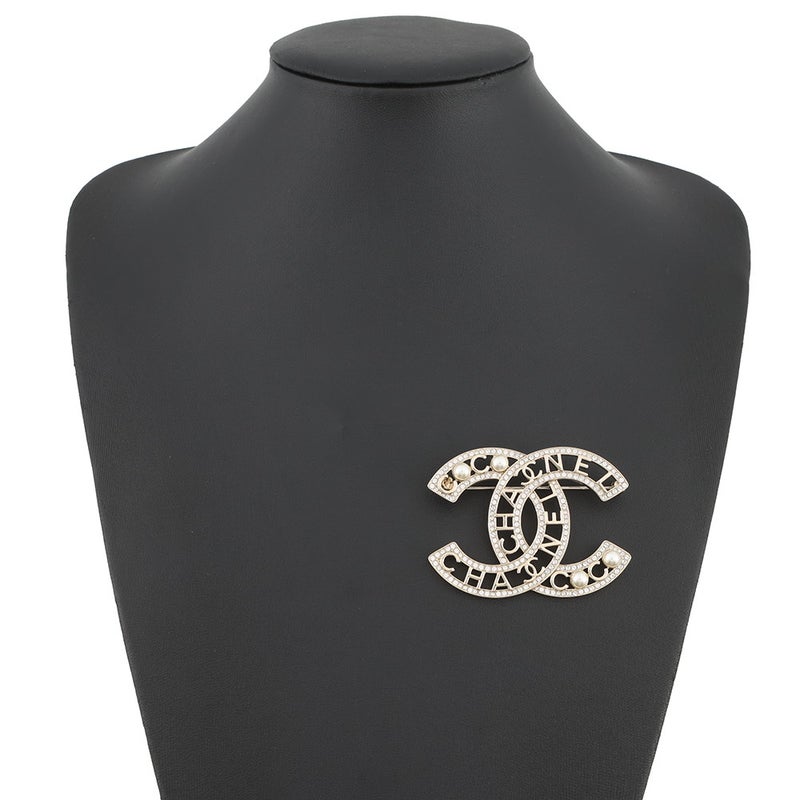 シャネル ブローチ ココマーク フェイクパール ラインストーン B26V AB4879 CHANEL アクセサリー