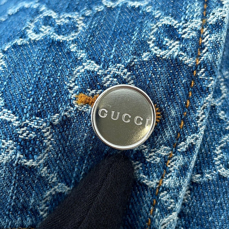 グッチ シャツ GGジャガード デニム コットン100％ レディースサイズ38 788680 GUCCI