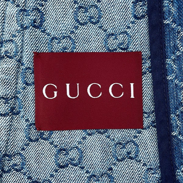 グッチ シャツ GGジャガード デニム コットン100％ レディースサイズ38 788680 GUCCI
