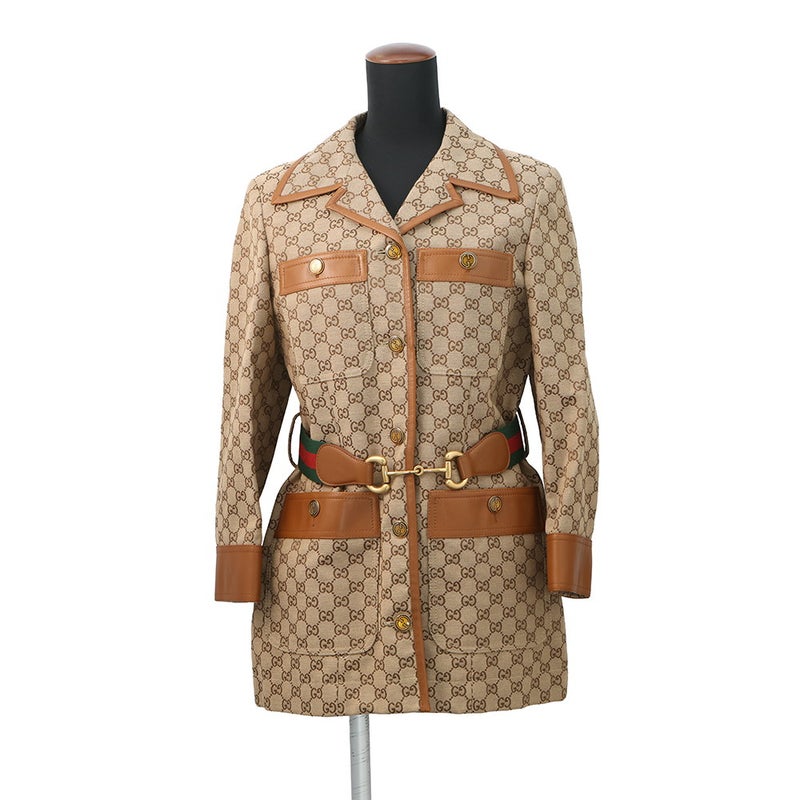 グッチ ジャケット GGキャンバス シェリーライン レディースサイズ40 GUCCI アウター