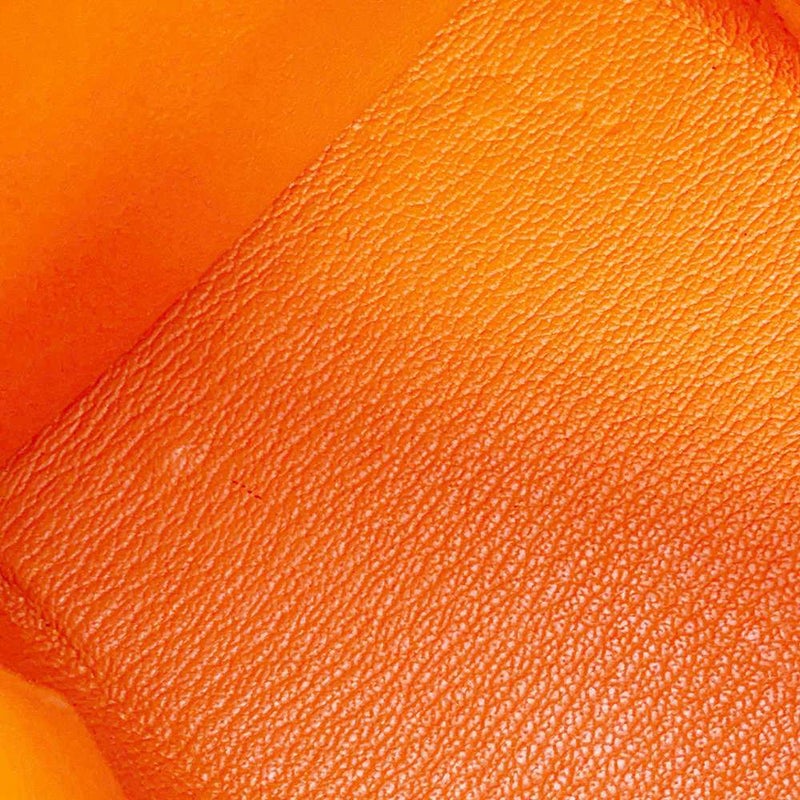 エルメス ハンドバッグ ケリー25 外縫い オレンジ/ルテニウム金具 リザード □J刻印 HERMES 2wayショルダー