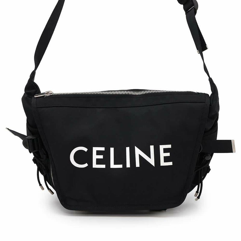 セリーヌ ショルダーバッグ ミディアム トレッキング メッセンジャー ナイロン 198692 CELINE 黒
