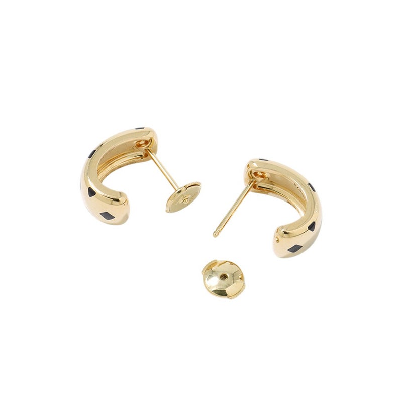 カルティエ ピアス パンテール ドゥ カルティエ イヤリング ブラックラッカー K18YGイエローゴールド B8301512 Cartier