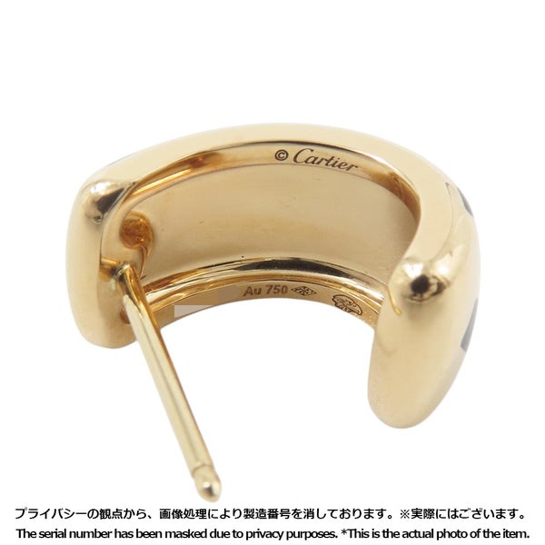 カルティエ ピアス パンテール ドゥ カルティエ イヤリング ブラックラッカー K18YGイエローゴールド B8301512 Cartier
