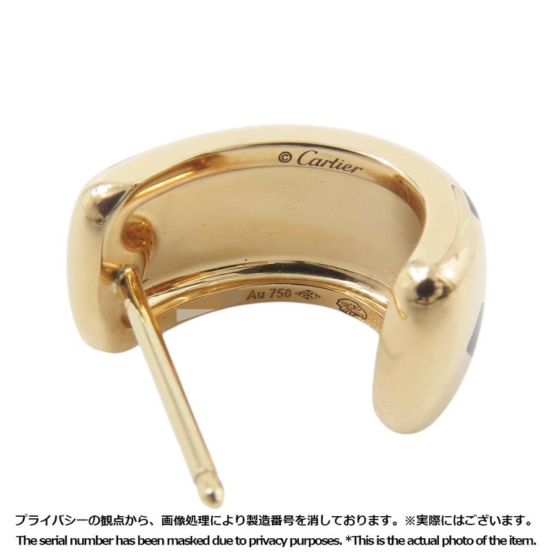 カルティエ ピアス パンテール ドゥ カルティエ イヤリング ブラックラッカー K18YGイエローゴールド B8301512 Cartier