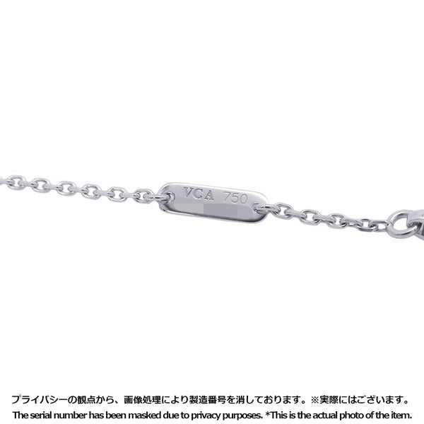 ヴァンクリ ネックレス ヴィンテージ アルハンブラ マザーオブパール/ダイヤ 1P K18WGホワイトゴールド 2009年ホリデー限定