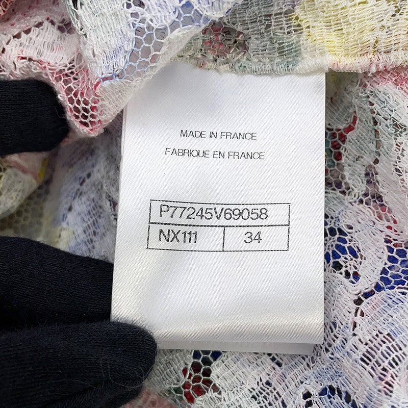 シャネル 長袖シャツ ココマーク レースシャツ コットン レディースサイズ34 P77245 CHANEL トップス 白